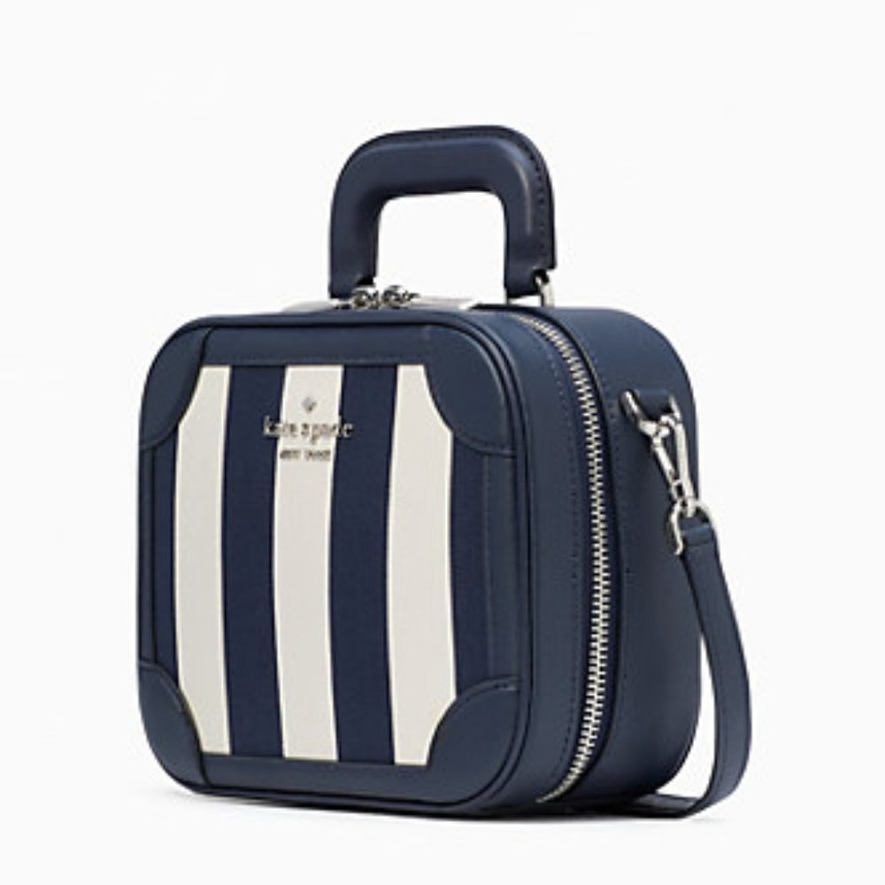 Kate Spade Traveler Trunk Crossbody Bag Blazer Blue Multi - Picture 3 of 16